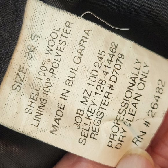 MEN'S PERRY ELLIS PORTFOLIO BLACK PINE STRIPPED PANTS SIZE 36 S - Picture 6 of 9